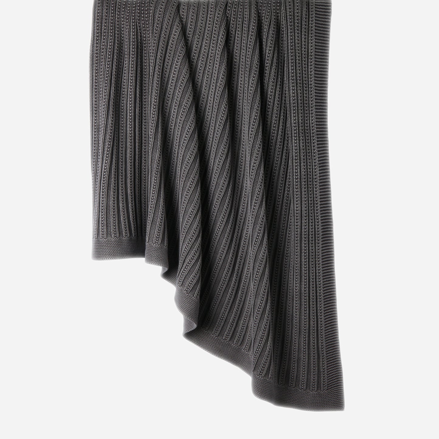 Hanging Ridge Lines 100% cotton throw in Black Acid Wash