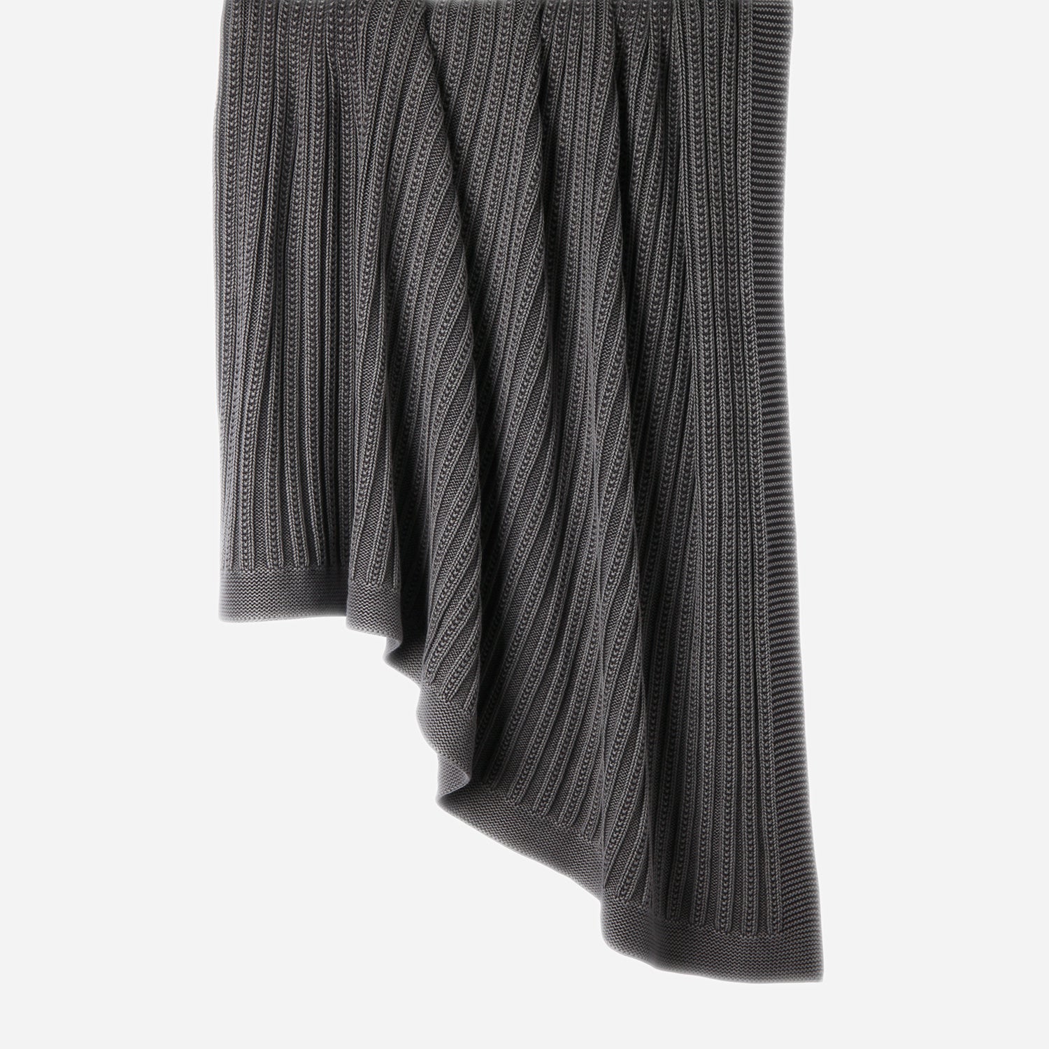 Hanging Ridge Lines 100% cotton throw in Black Acid Wash