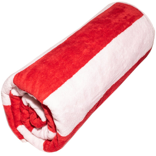 Velour Striped Pool Towel – 75cm x 150cm