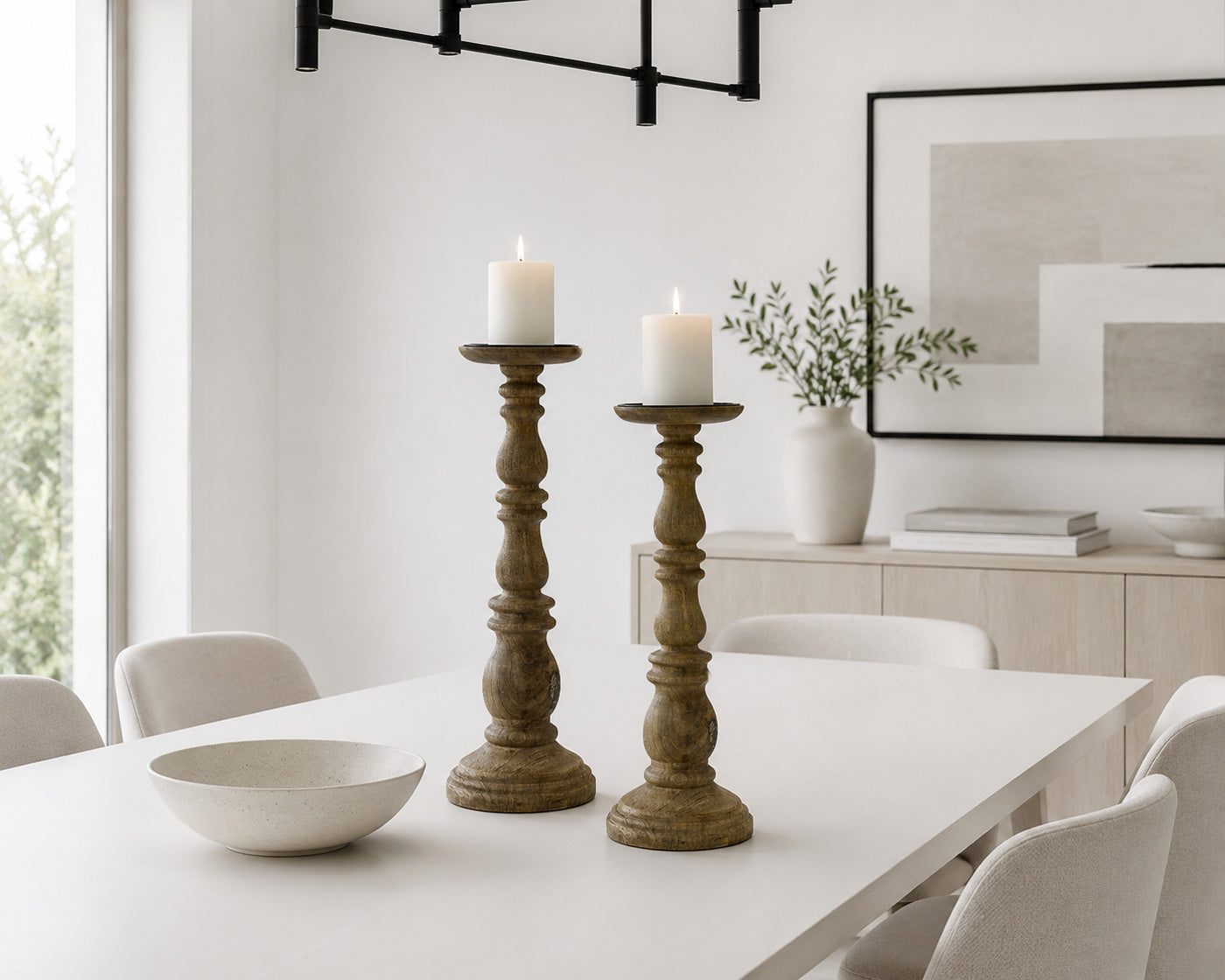 Mango Wood Candle Stand