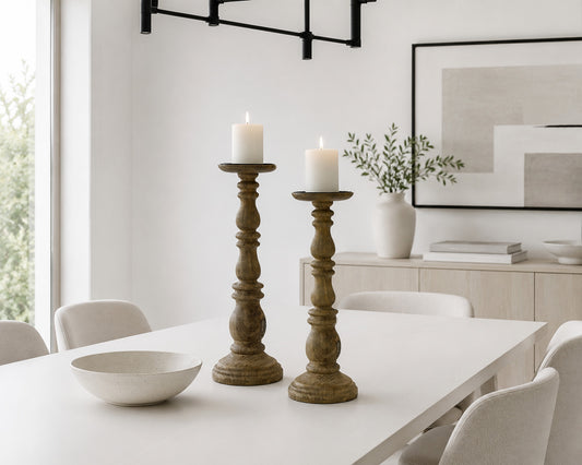 Mango Wood Candle Stand