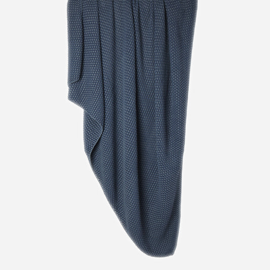 Hanging Nautical 100% cotton knitted throw in Navy
