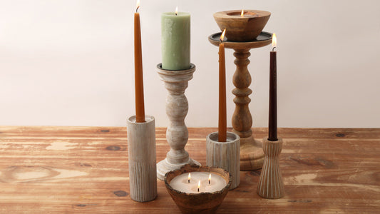 Mango Wood Candle Stand